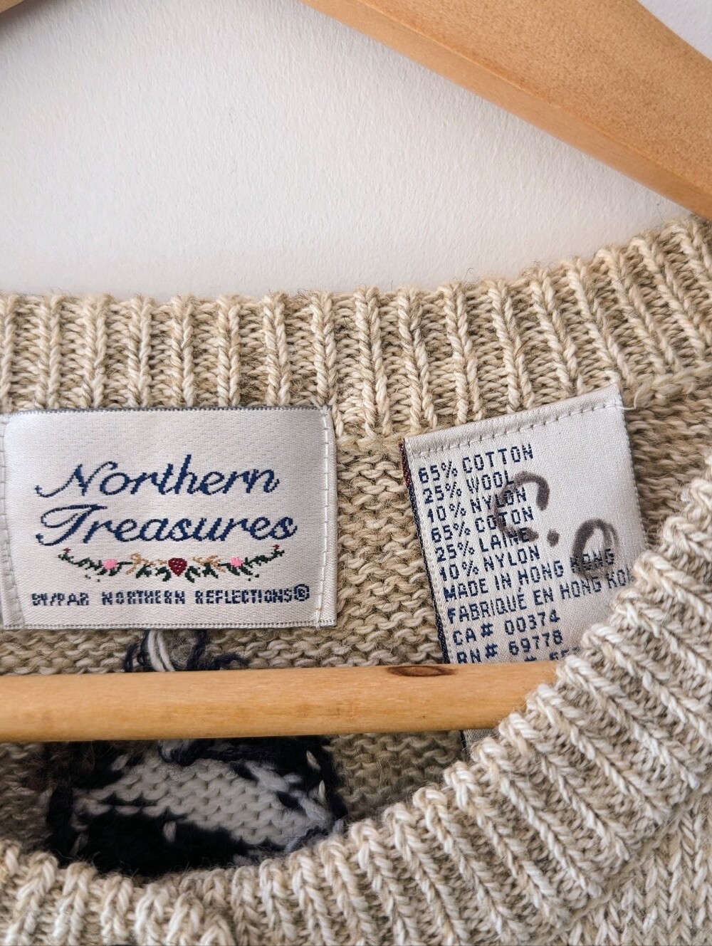 Vintage Cotton/Wool Northern Reflections Bird Themed Cardigan - Picture 4 of 11